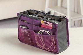 Organizér do kabelky - fialový
